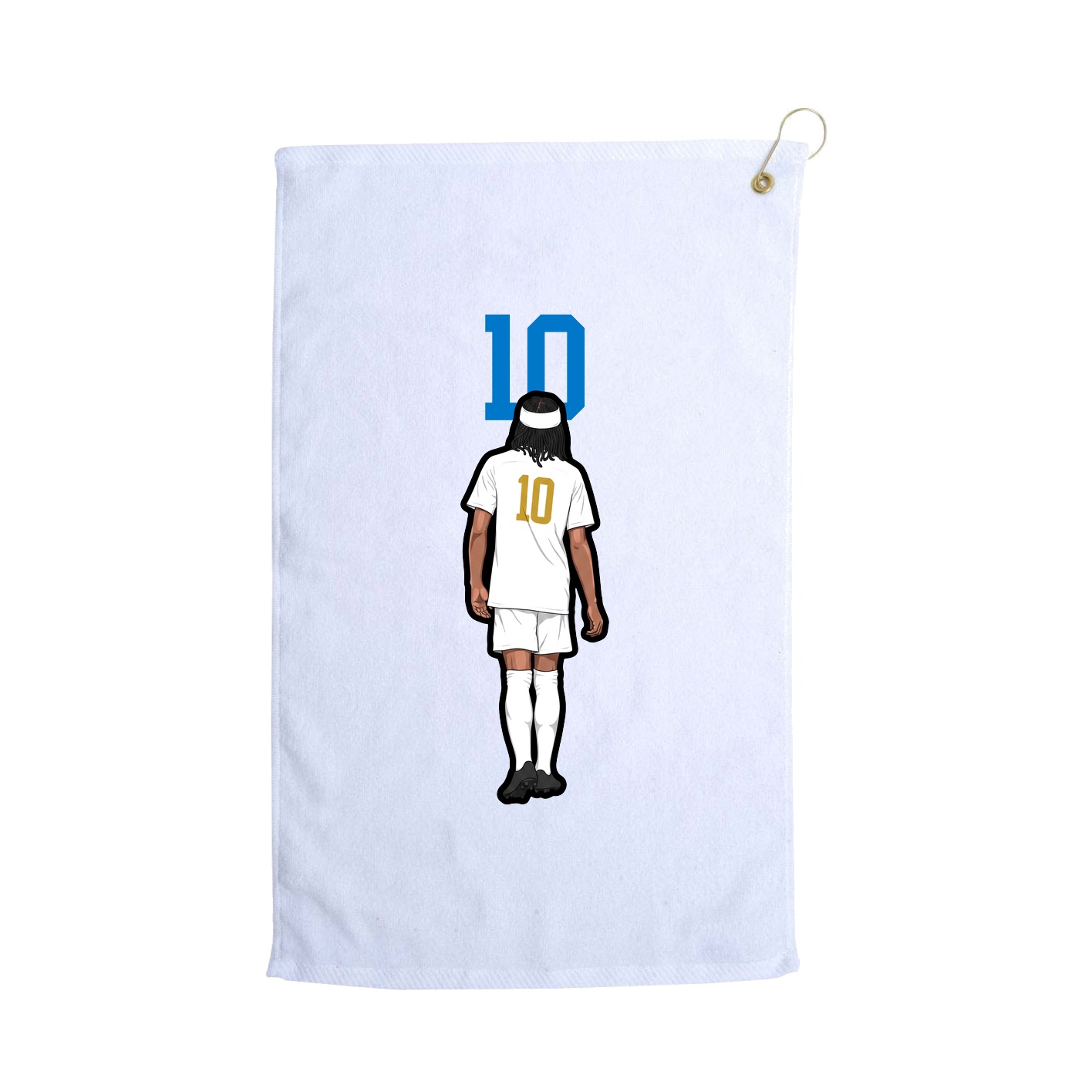 Golf Towel — Number Top in White