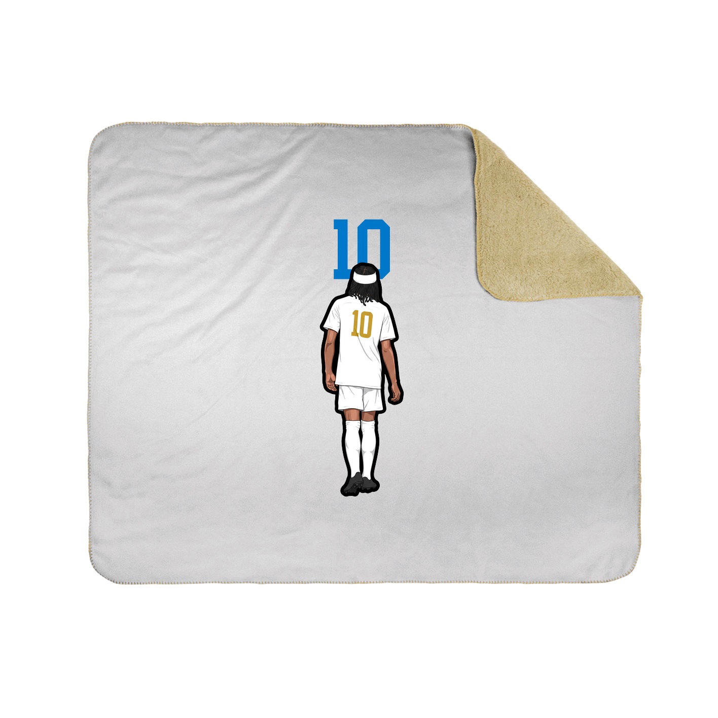 Throw Blanket — Number Top in White