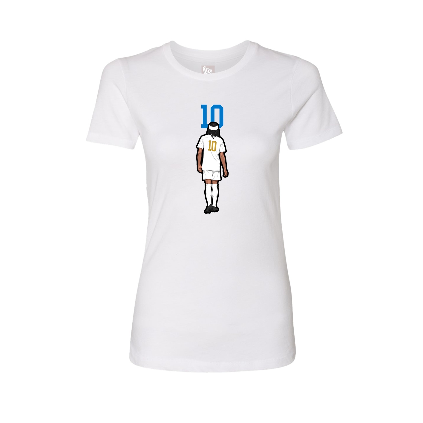 Womens Tee — Number Top in White