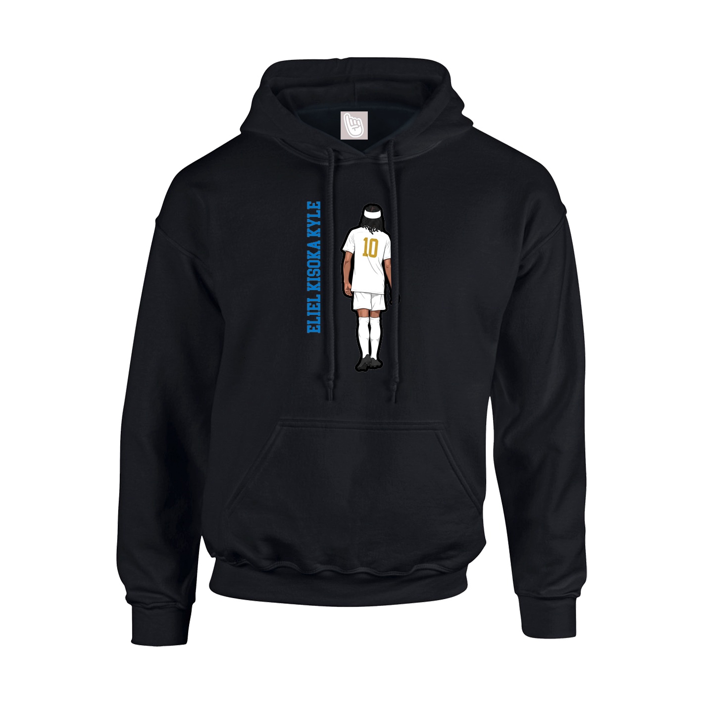 Youth Hoodie — Name Vertical in Black