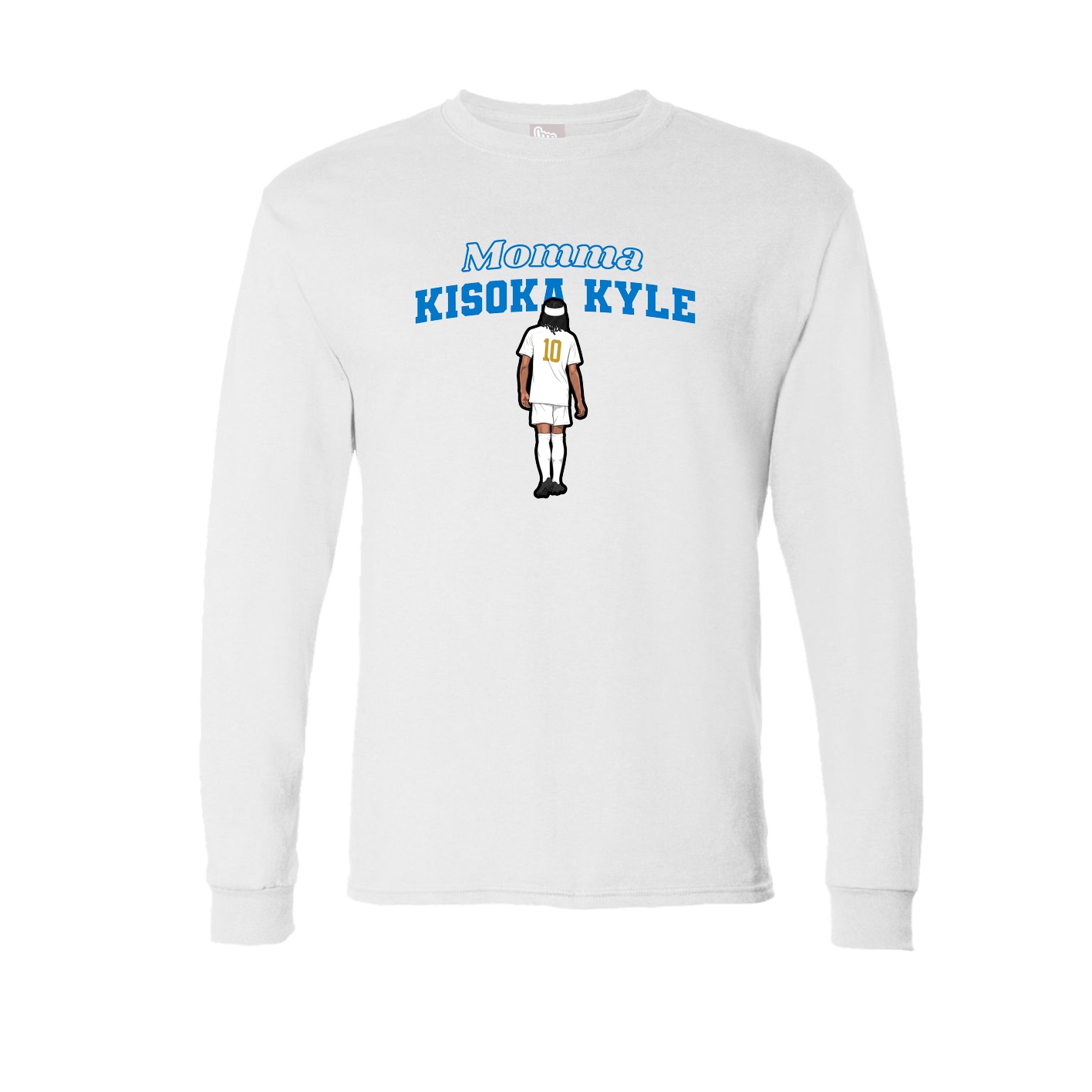 Long Sleeve Tee — Mothers Day Block in White