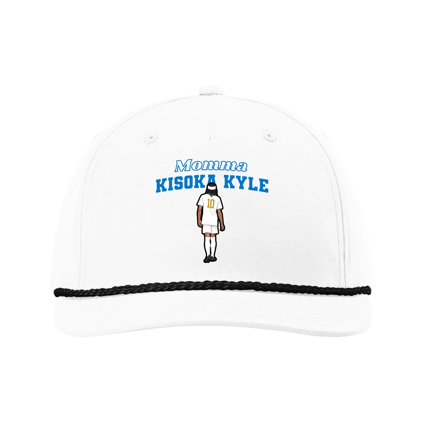 Five-Panel Classic Rope Cap — Mothers Day Block in White