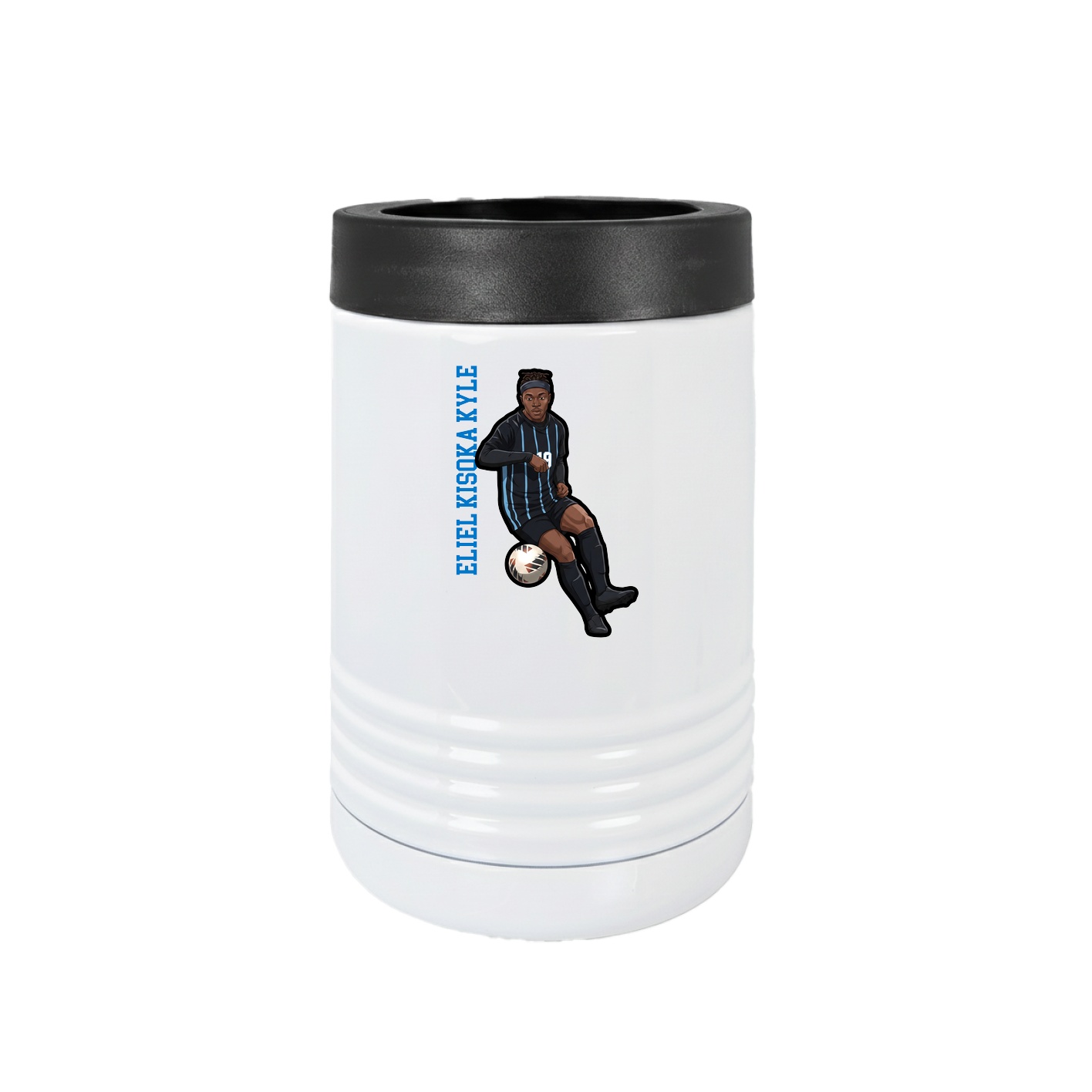 Beverage Holder — Name Vertical in White