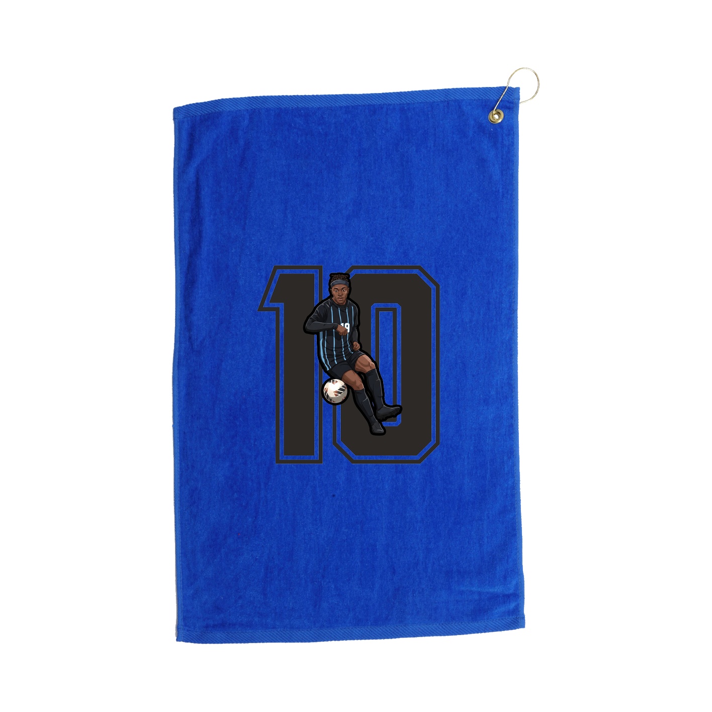 Golf Towel — Number in Royal