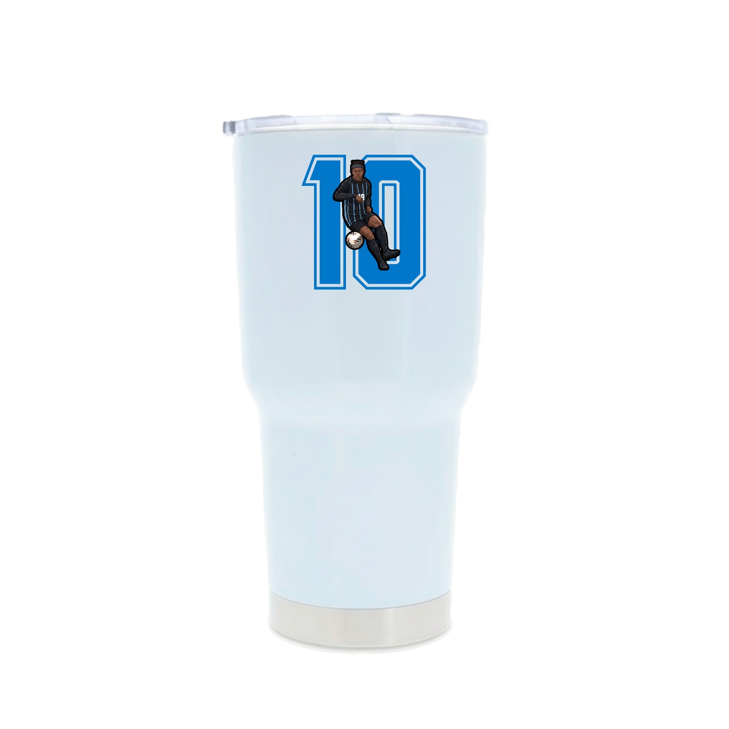 30oz Stainless Steel Tumbler — Number in White
