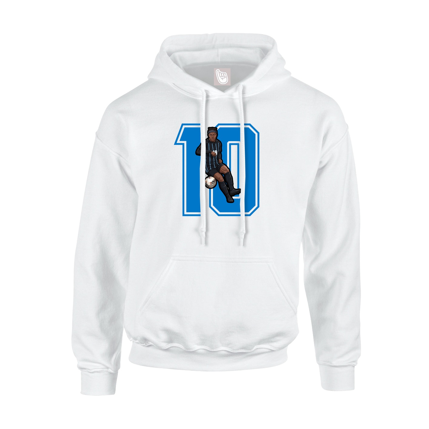 Hoodie — Number in White