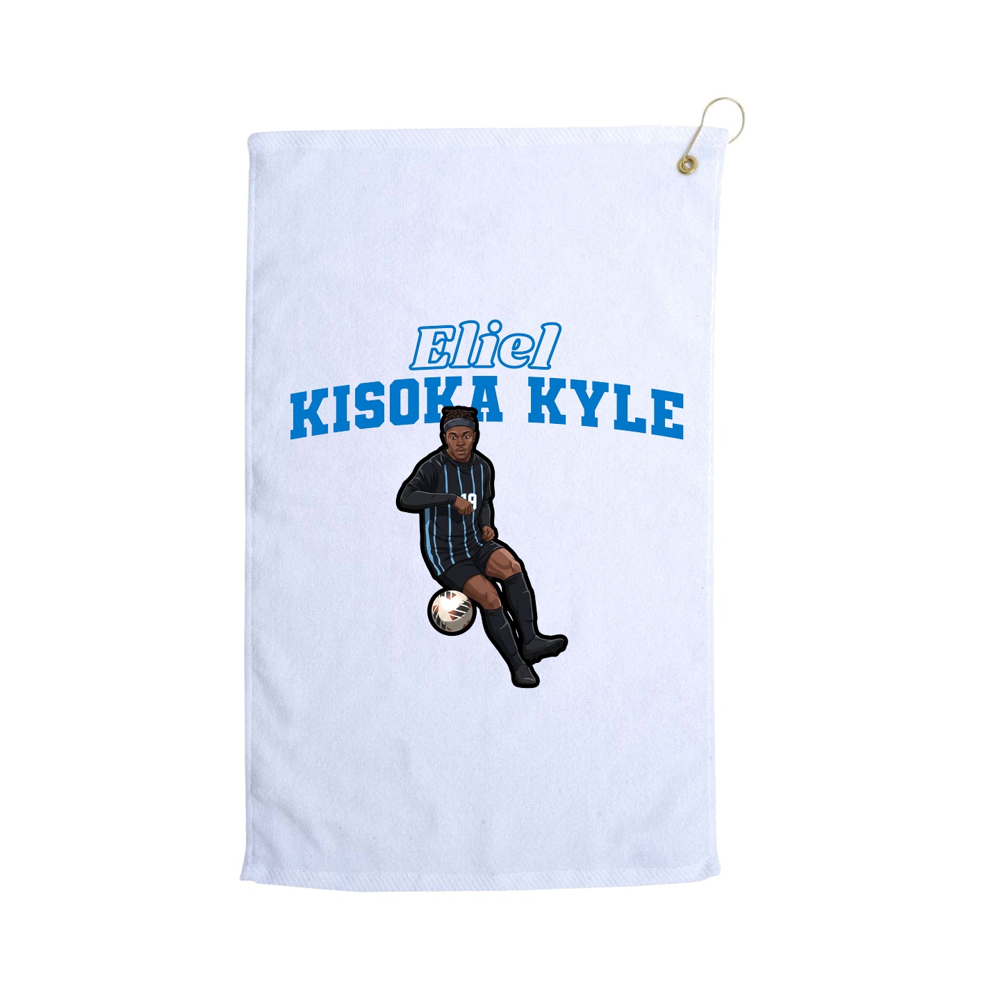 Golf Towel — Name Arch in White