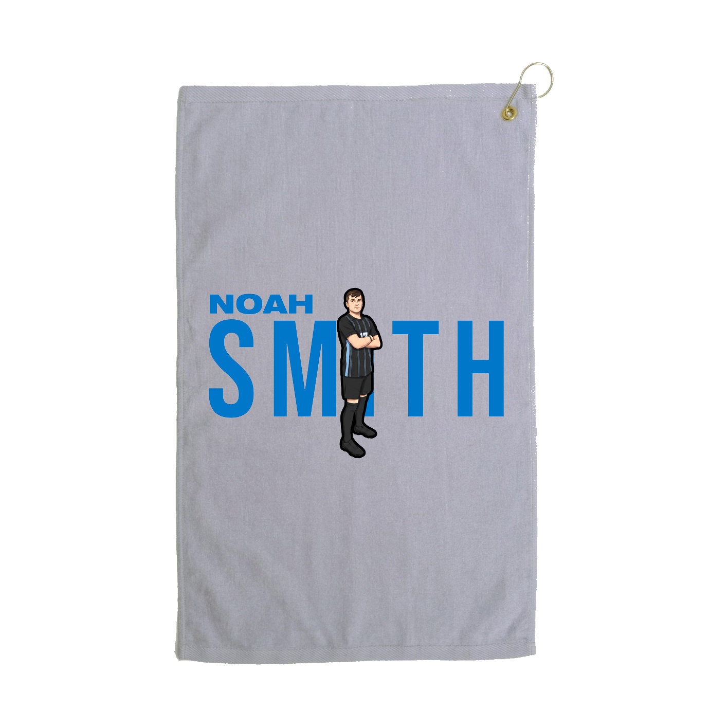 Golf Towel — Player Name in Grey
