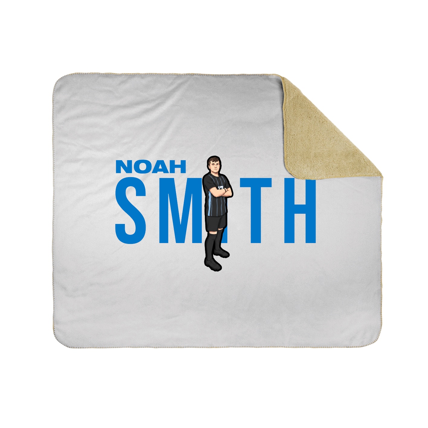 Throw Blanket — Player Name in White