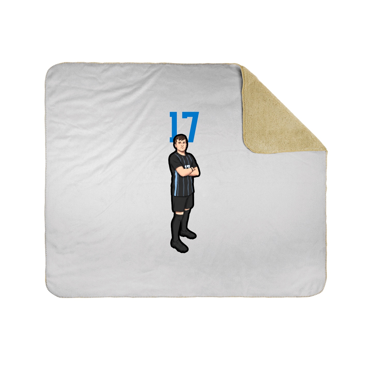 Throw Blanket — Number Top in White