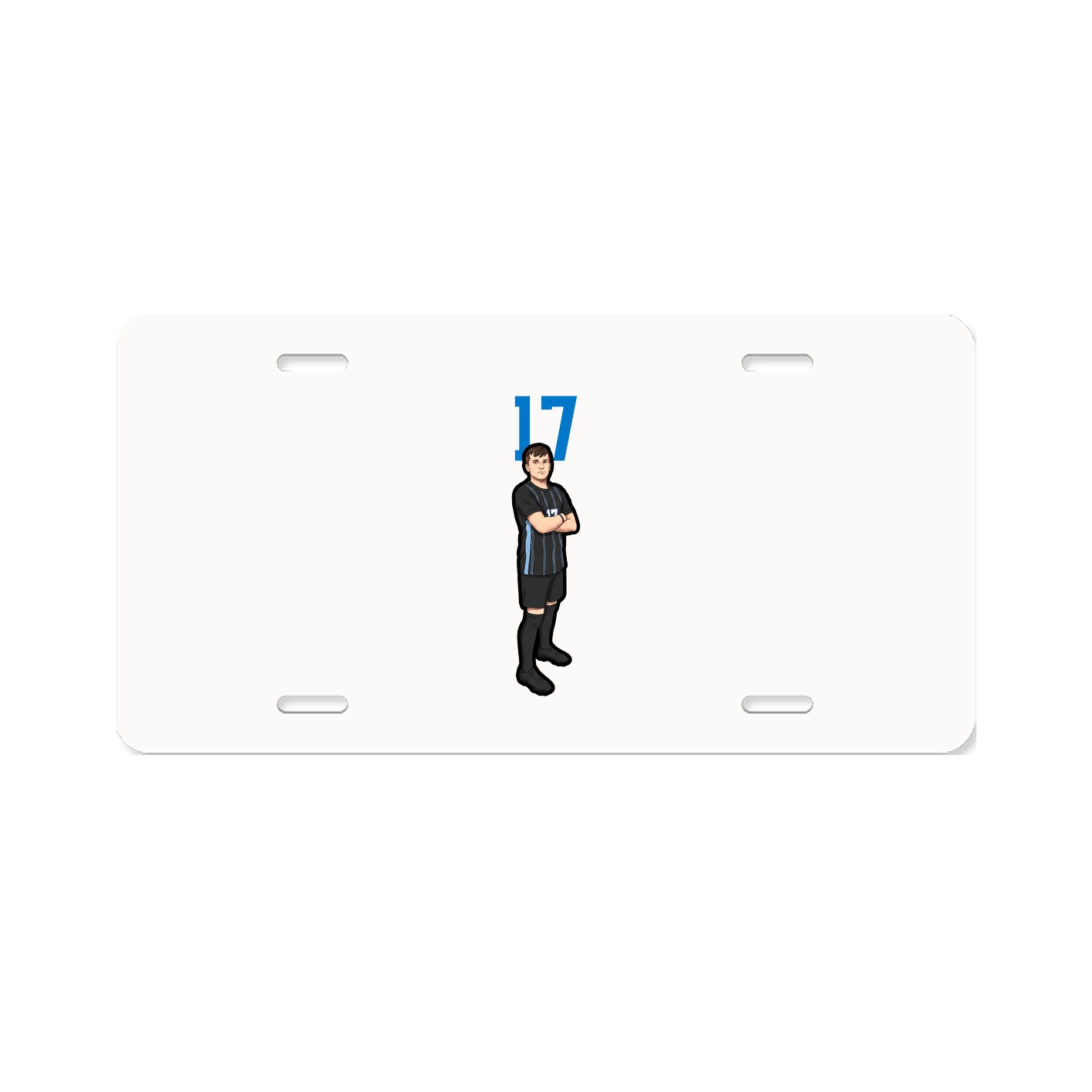 License Plate — Number Top in Classic
