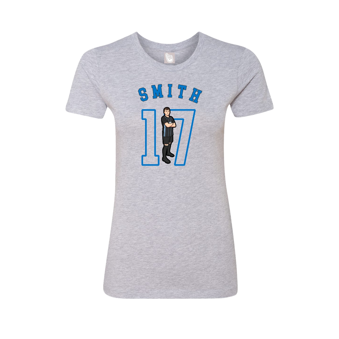 Fitted Women's Tee — Shirsey Arch in Grey