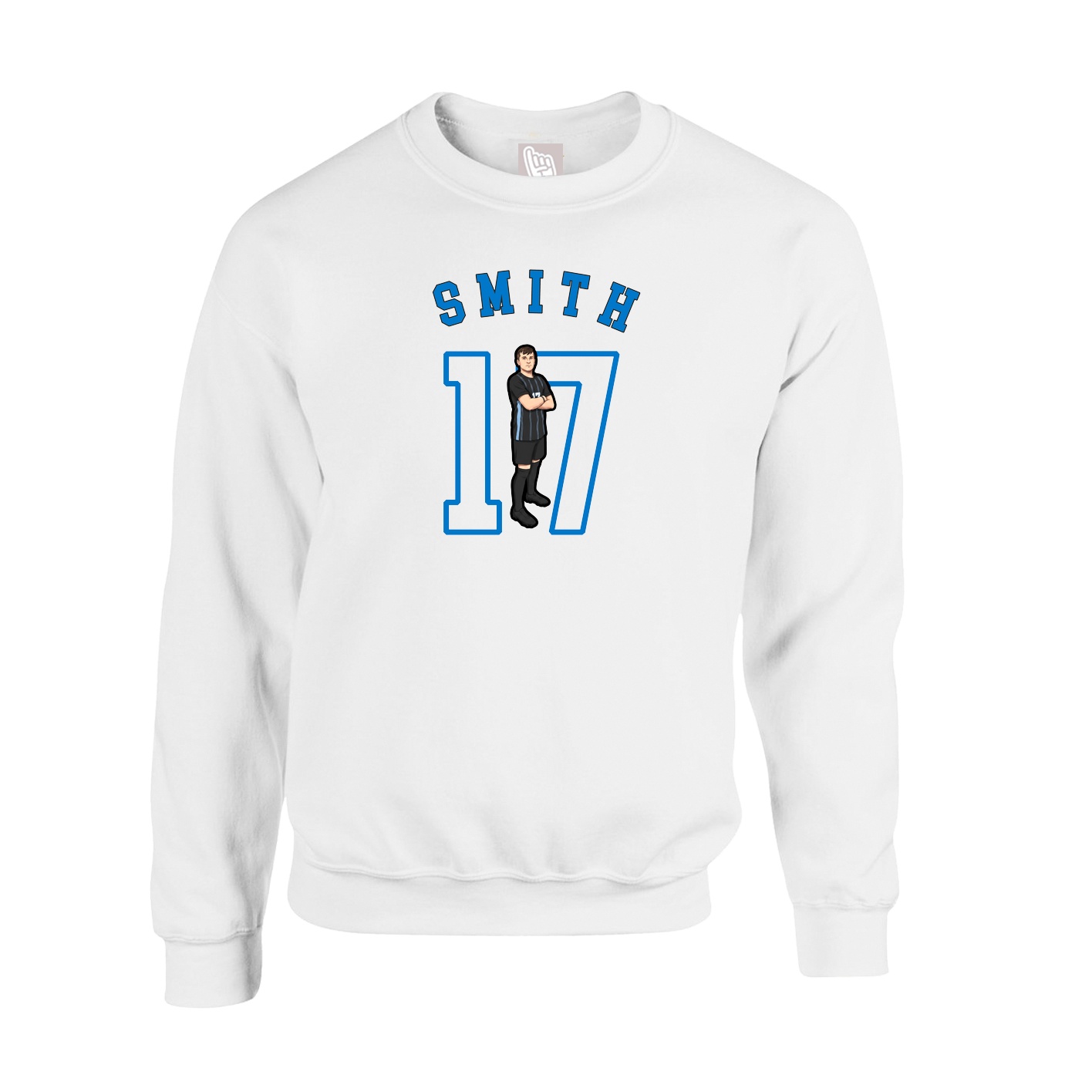 Fleece Crew — Shirsey Arch in White