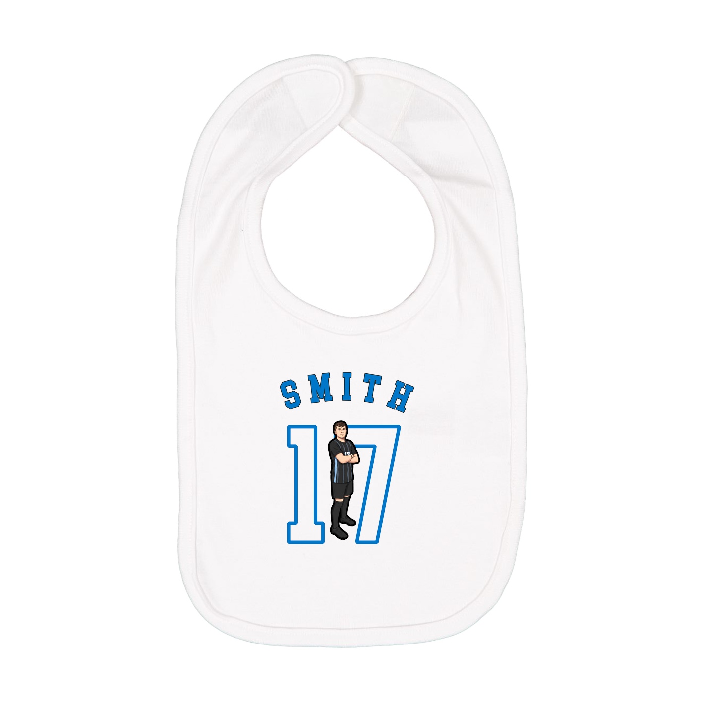 Infant Bib — Shirsey Arch in White