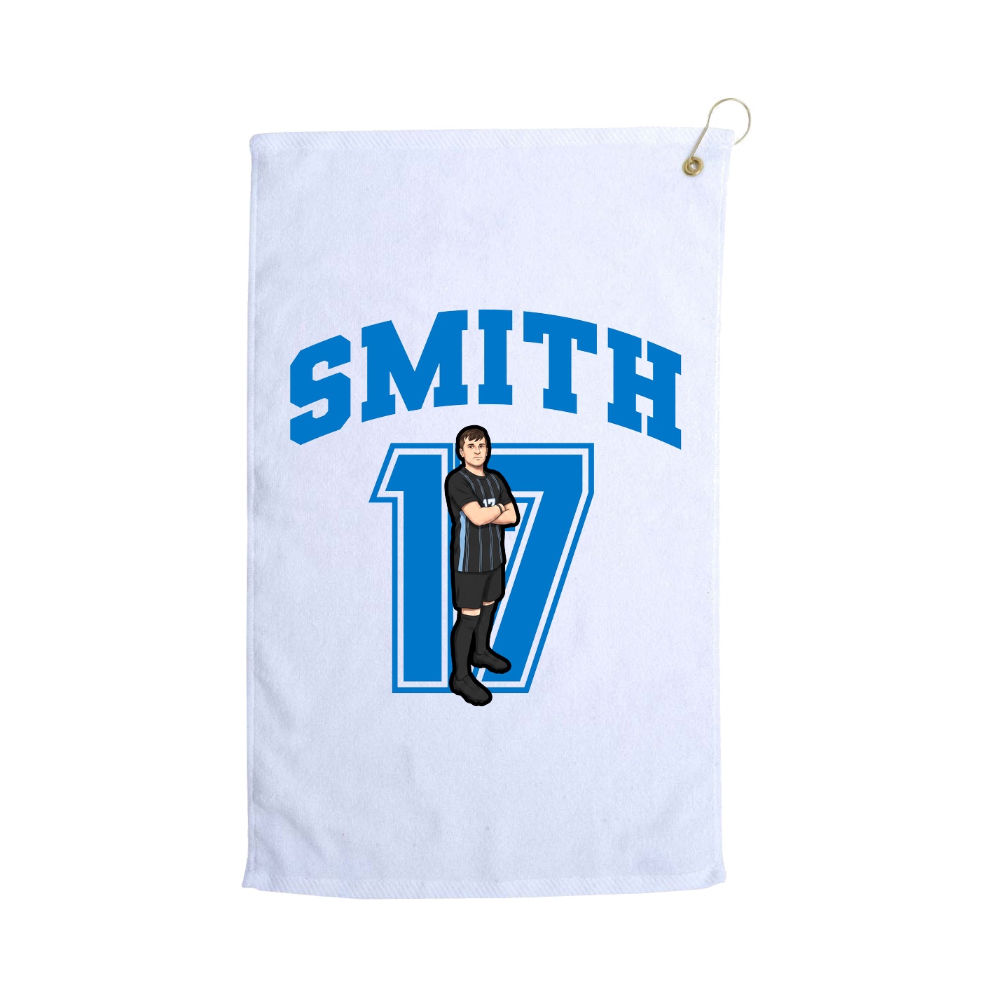 Golf Towel — Number in White