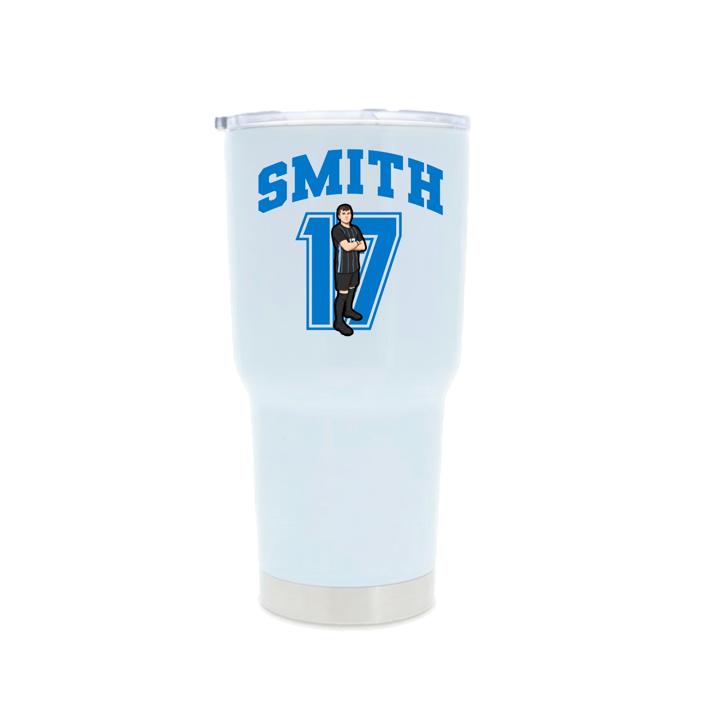30oz Stainless Steel Tumbler — Number in White