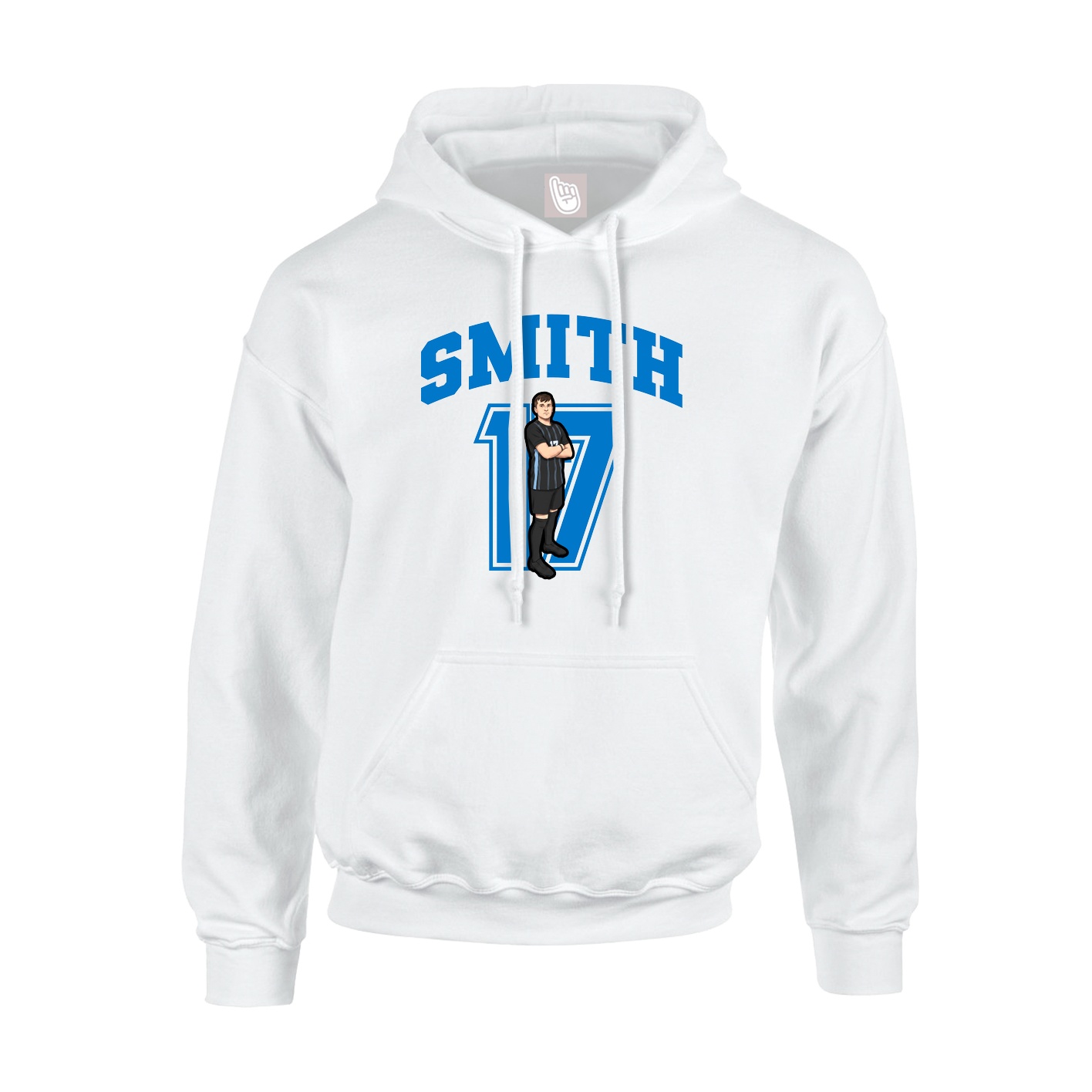 Youth Hoodie — Number in White