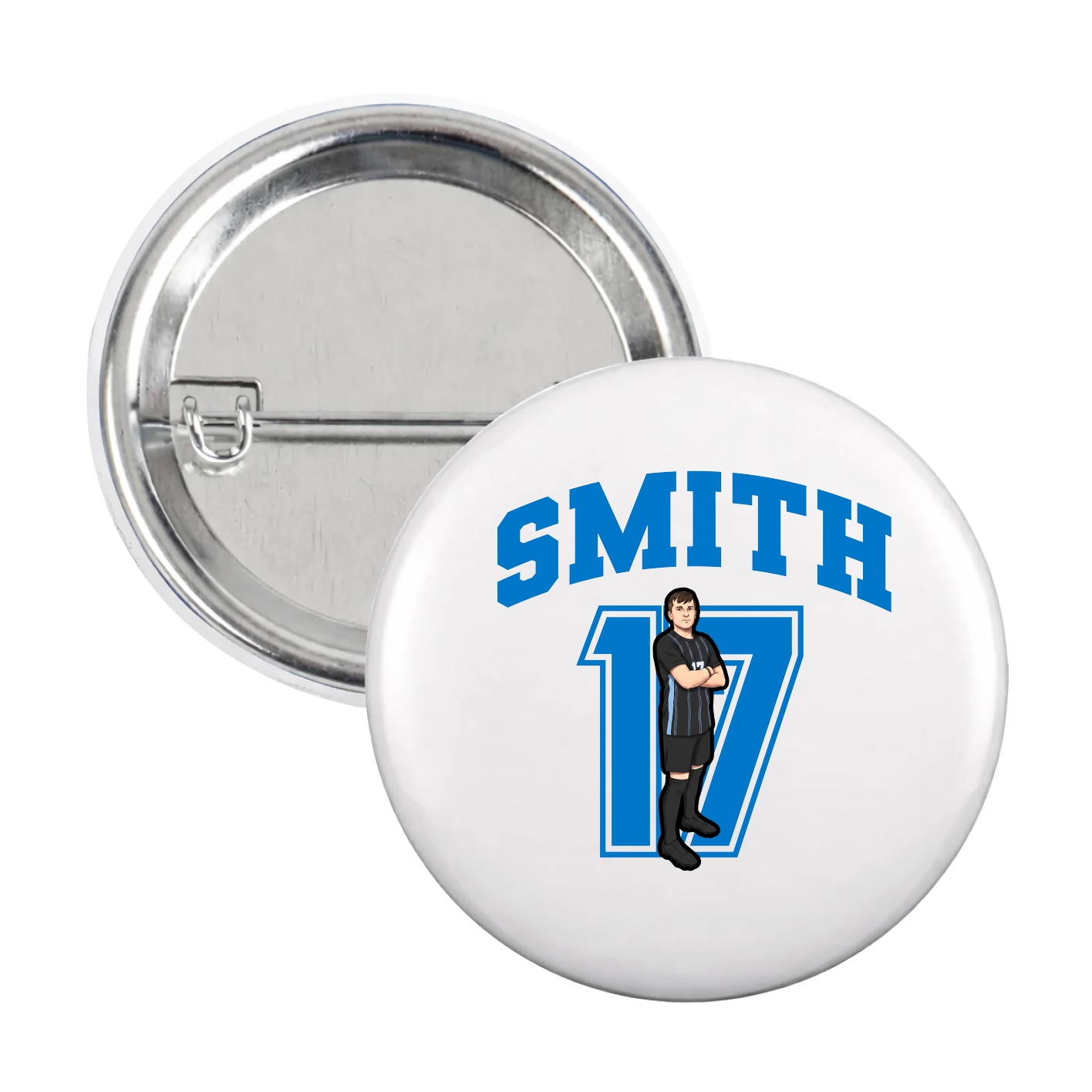 Game Day Button — Number in White
