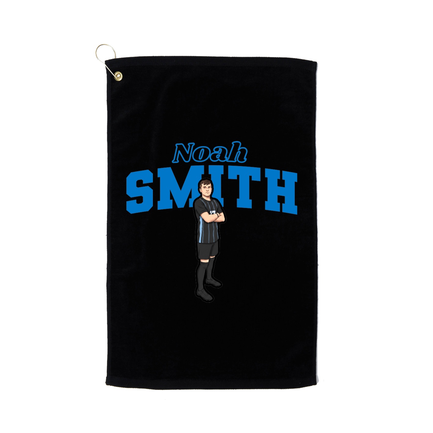 Golf Towel — Name Arch in Black