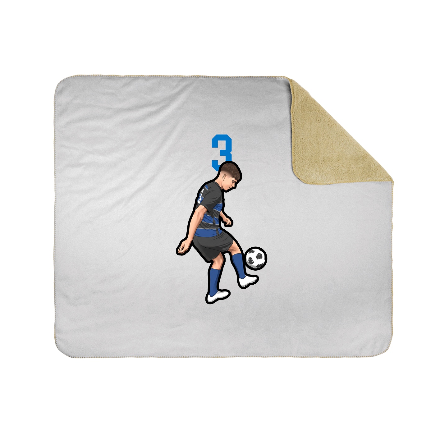 Throw Blanket — Number Top in White