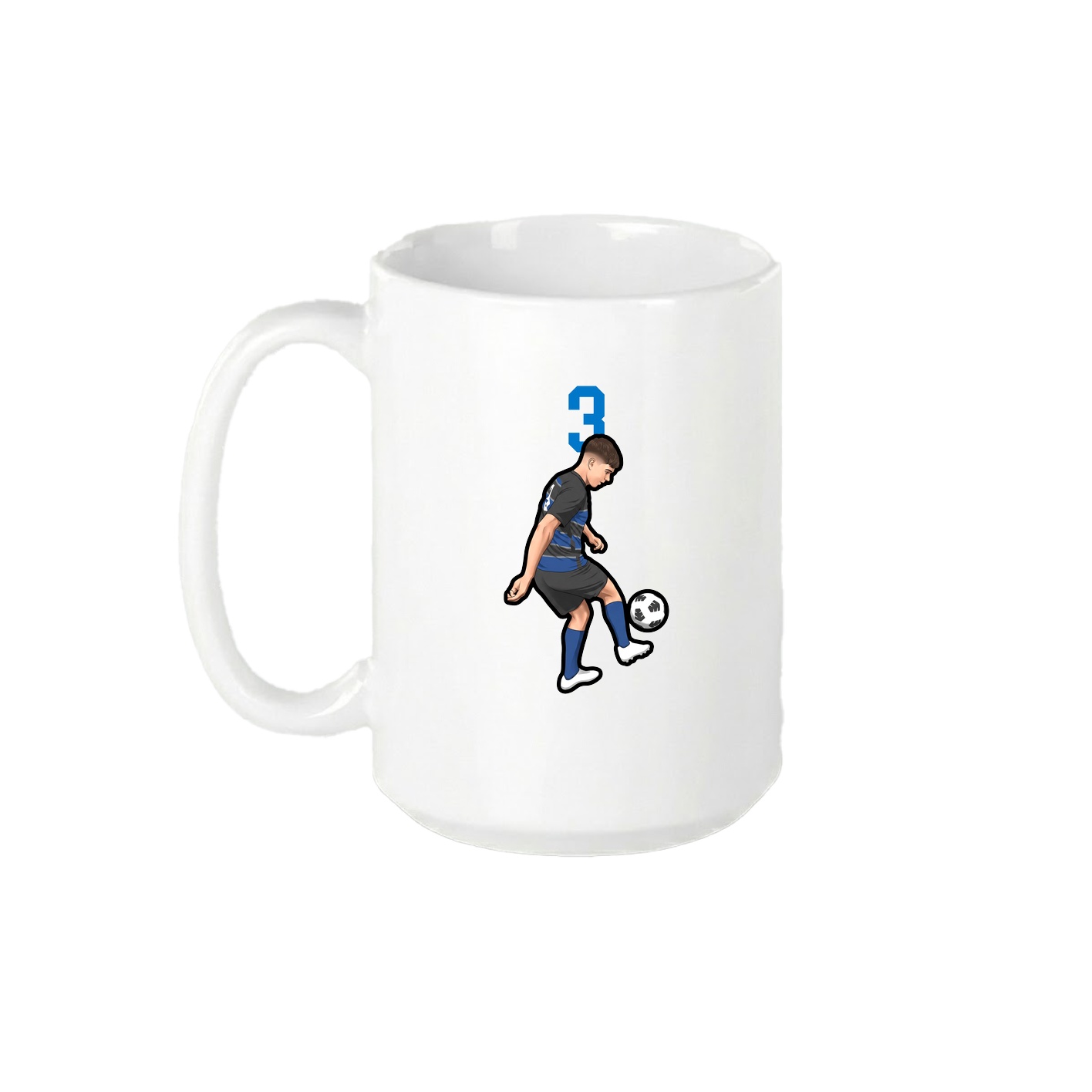 15oz Coffee Mug — Number Top in White