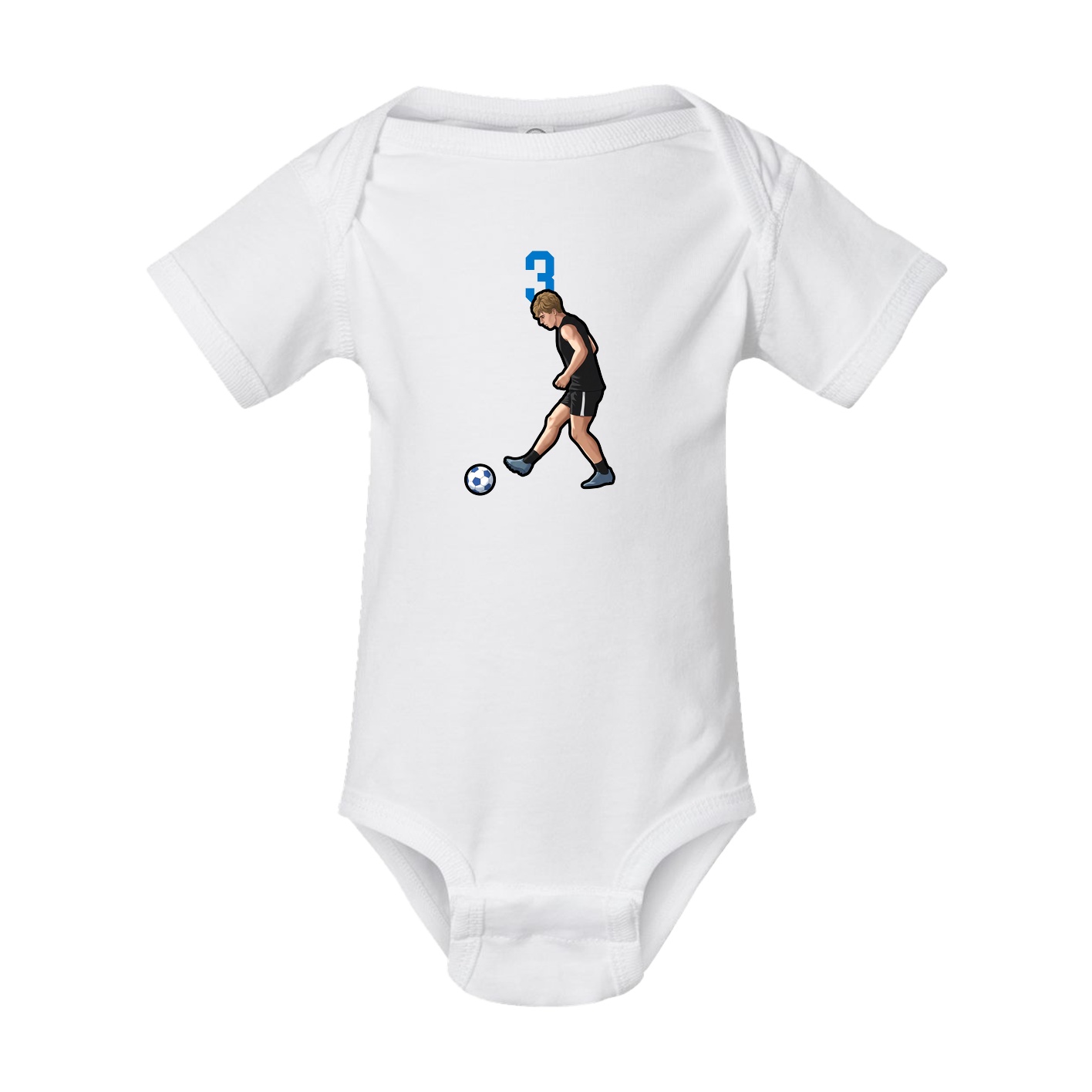 Baby Onesie — Number Top in White