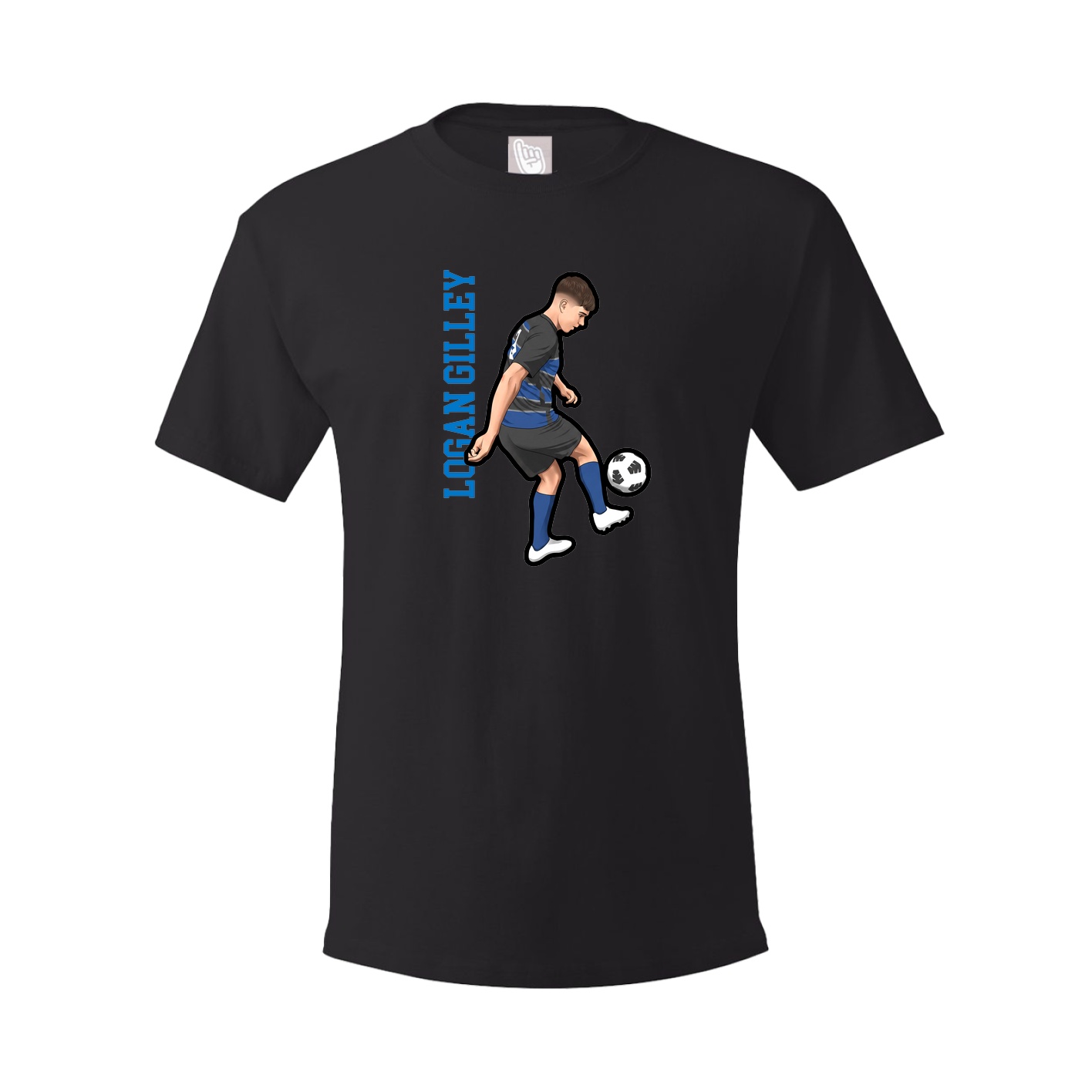 Youth Tee — Name Vertical in Black