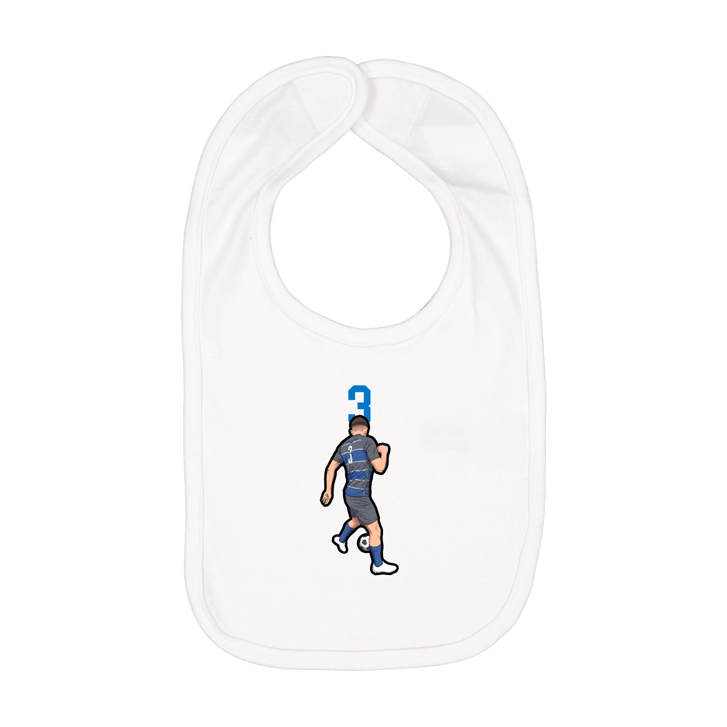 Infant Bib — Number Top in White
