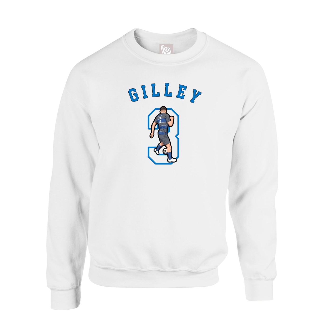 Fleece Crew — Shirsey Arch in White