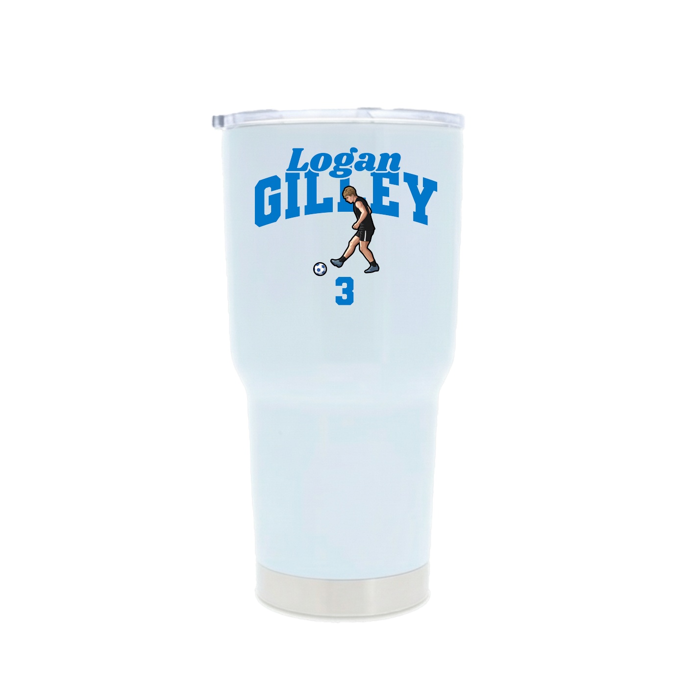 30oz Stainless Steel Tumbler — Signature Arch in White