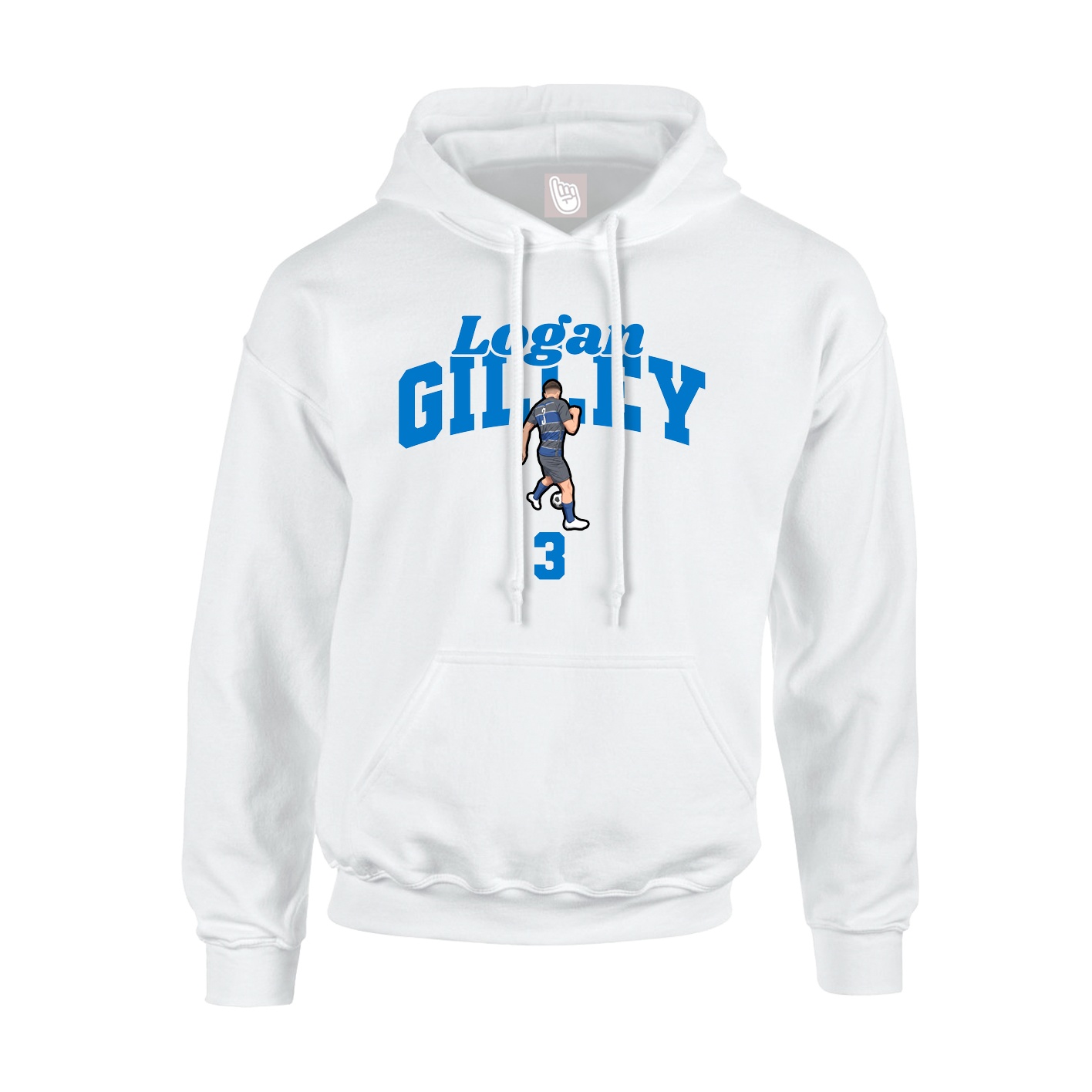 Hoodie — Signature Arch in White