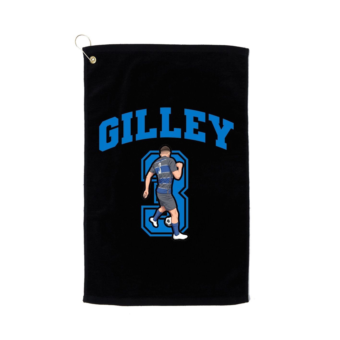 Golf Towel — Number in Black
