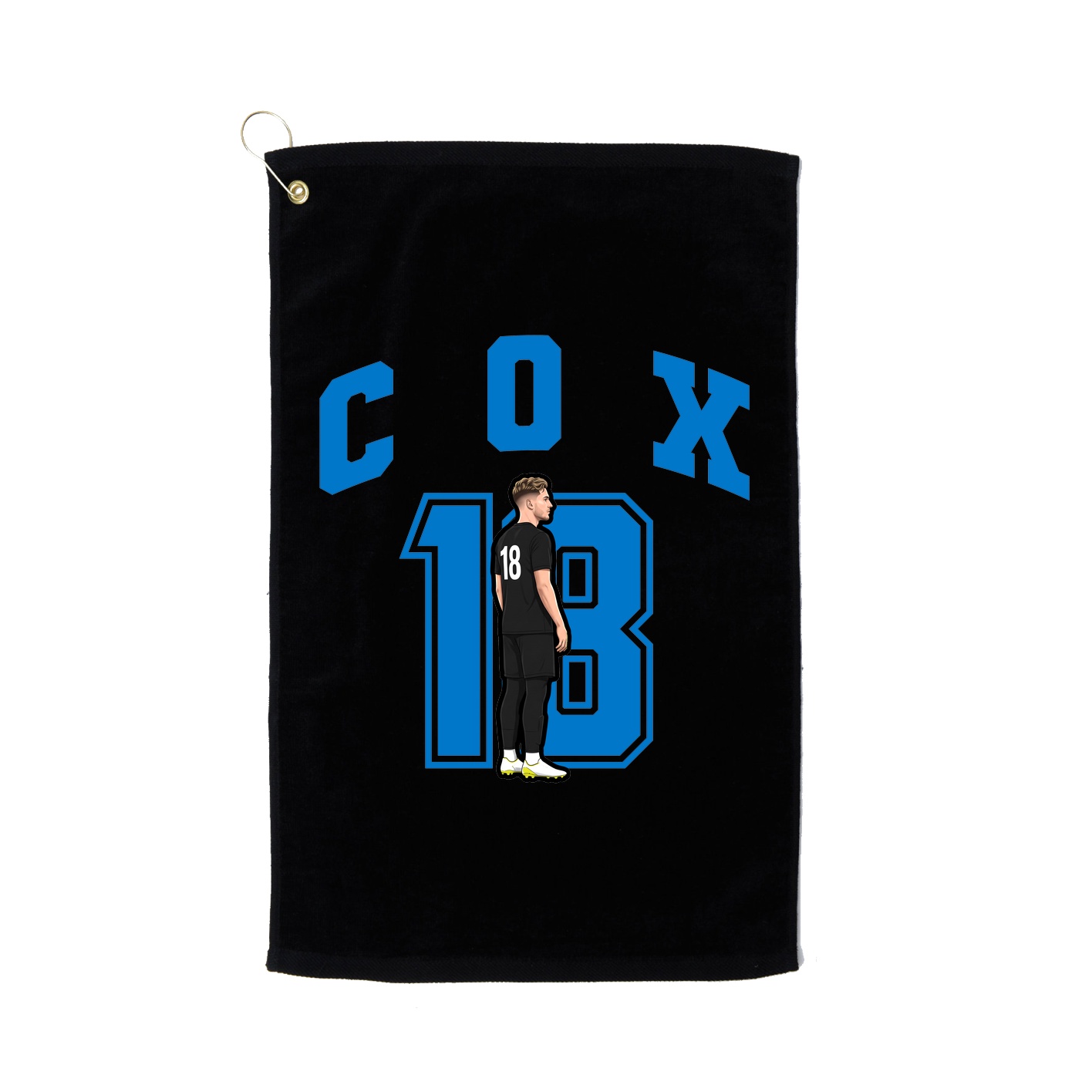 Golf Towel — Number in Black
