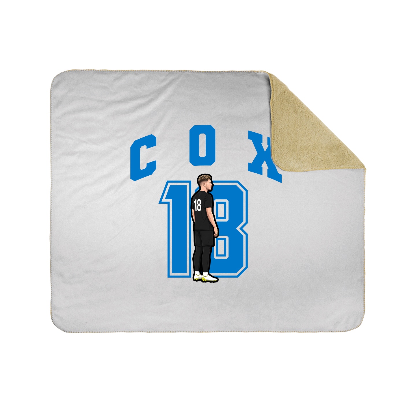 Throw Blanket — Number in White