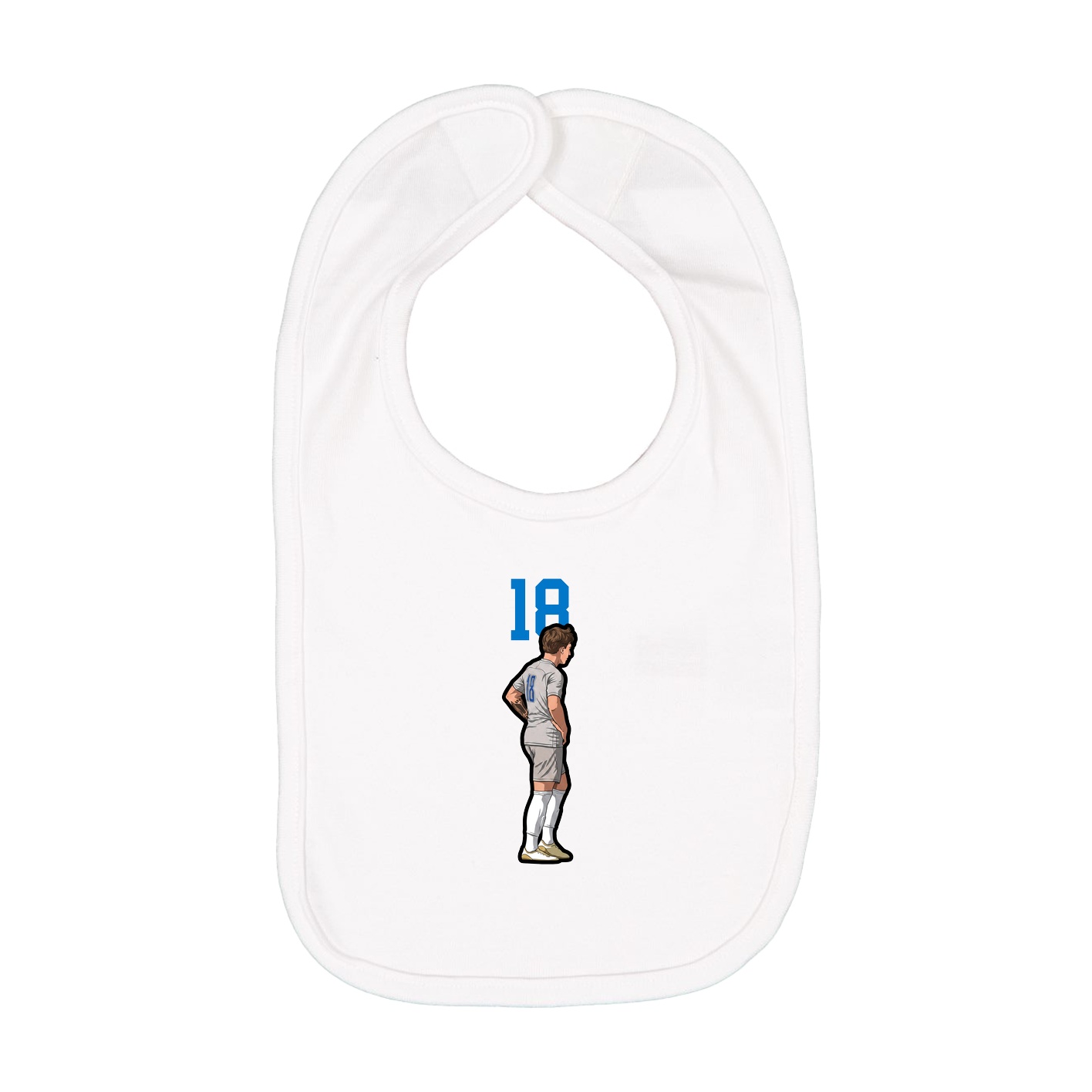 Infant Bib — Number Top in White