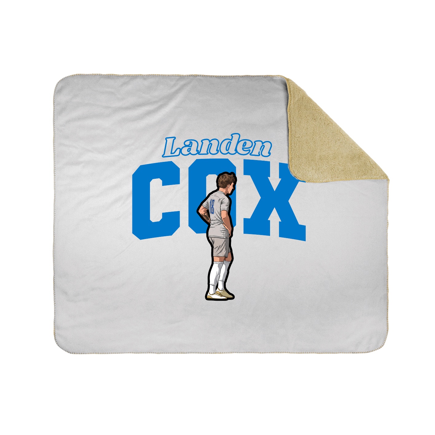 Throw Blanket — Name Arch in White