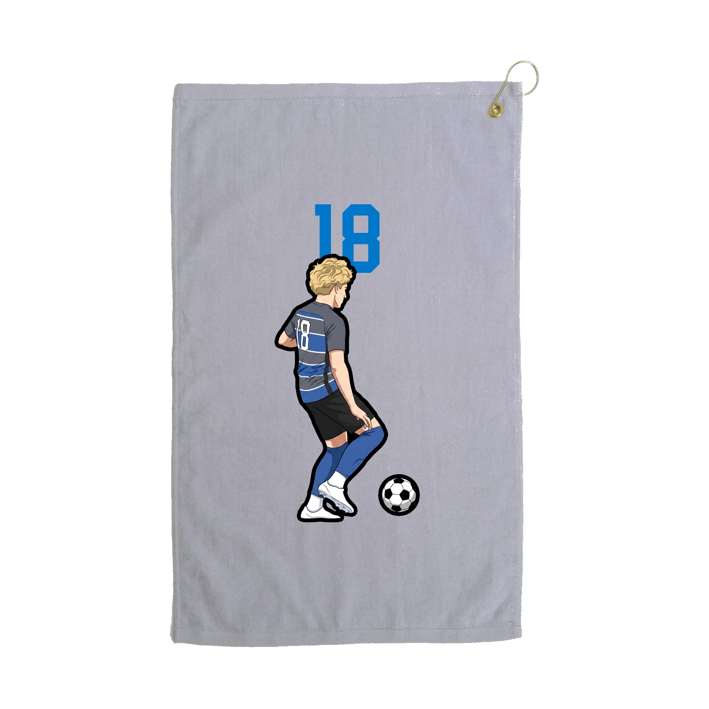 Golf Towel — Number Top in Grey