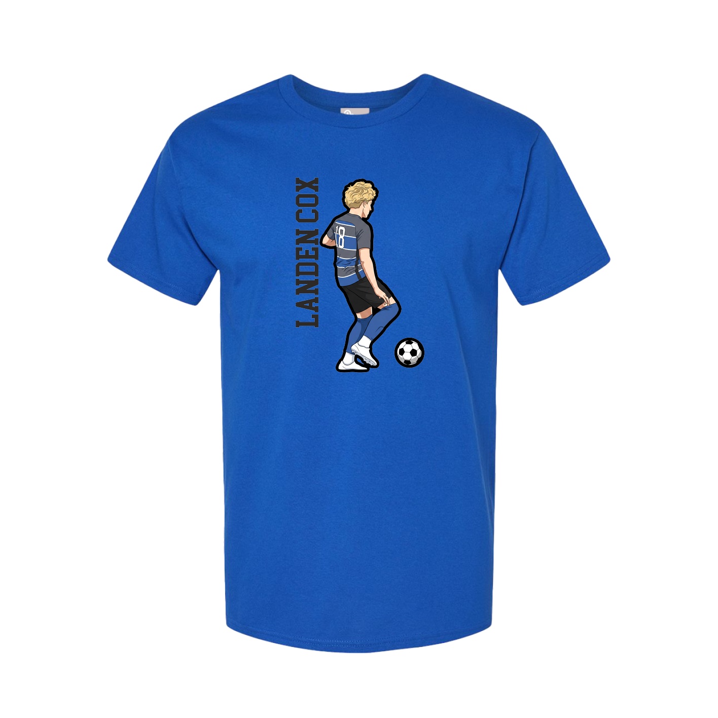 Tee — Name Vertical in Royal