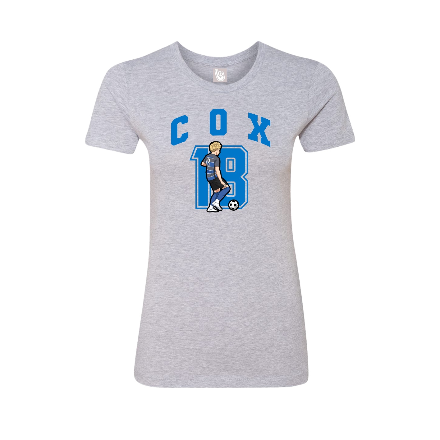 Fitted Women's Tee — Number in Grey