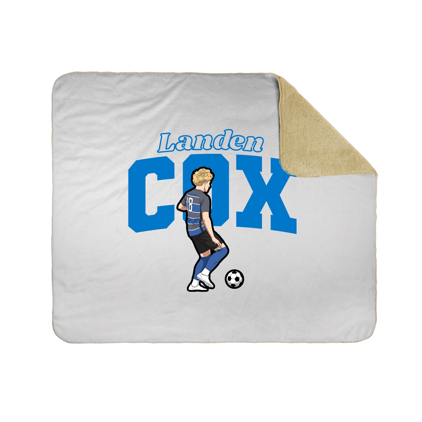 Throw Blanket — Name Arch in White