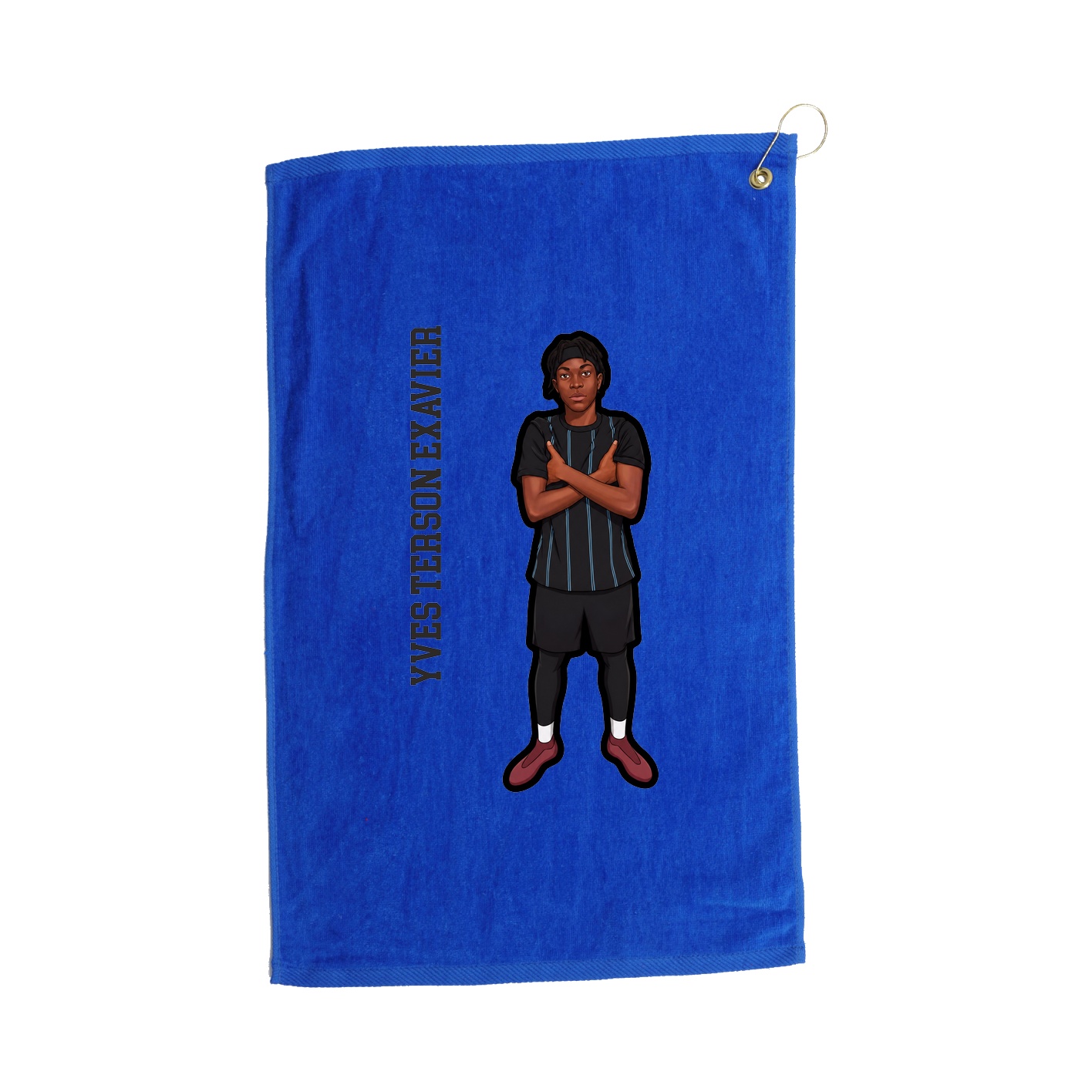 Golf Towel — Name Vertical in Royal