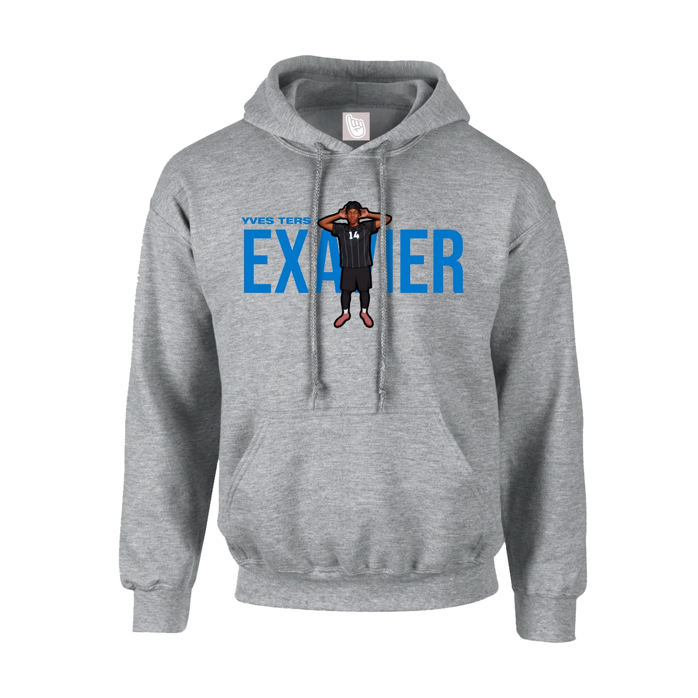 Hoodie — Player Name in Grey