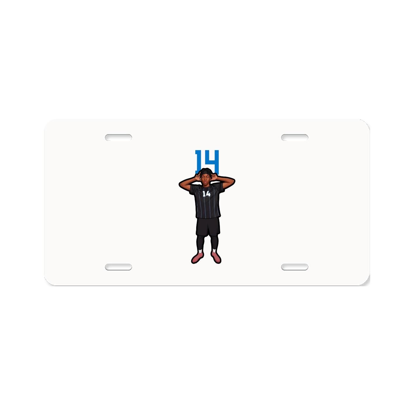 License Plate — Number Top in Classic