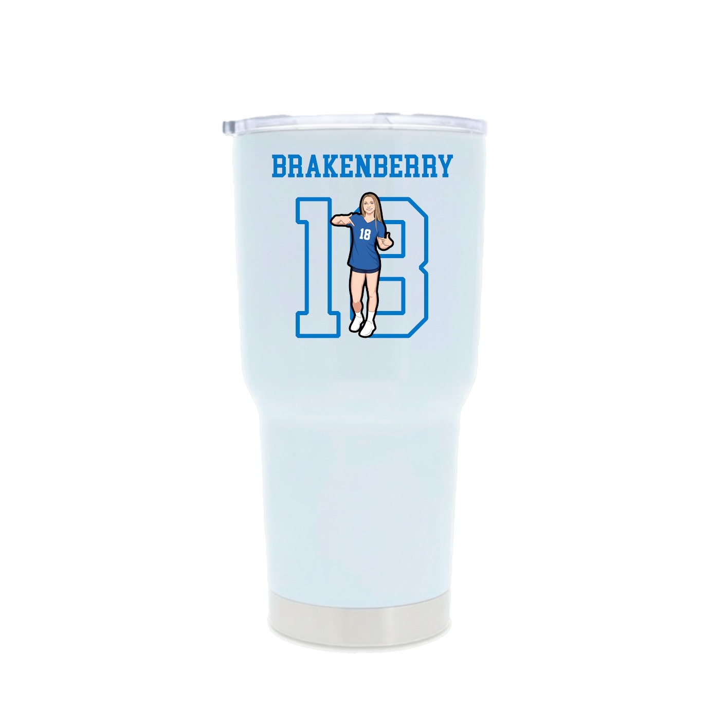 30oz Stainless Steel Tumbler — Shirsey in White