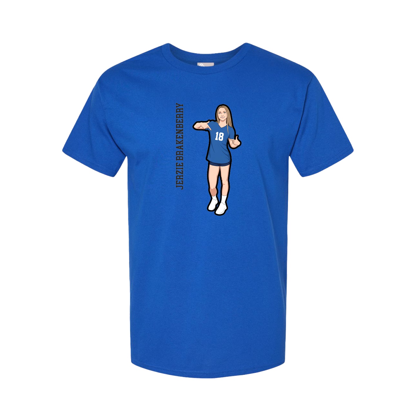 Tee — Name Vertical in Royal