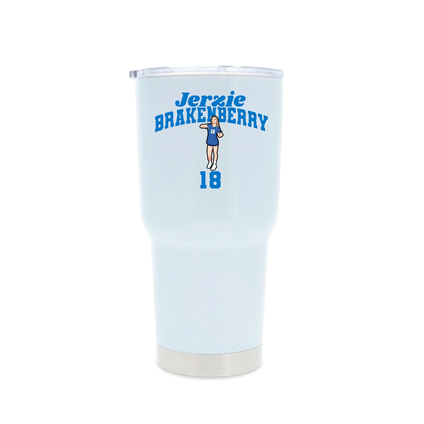 30oz Stainless Steel Tumbler — Signature Arch in White