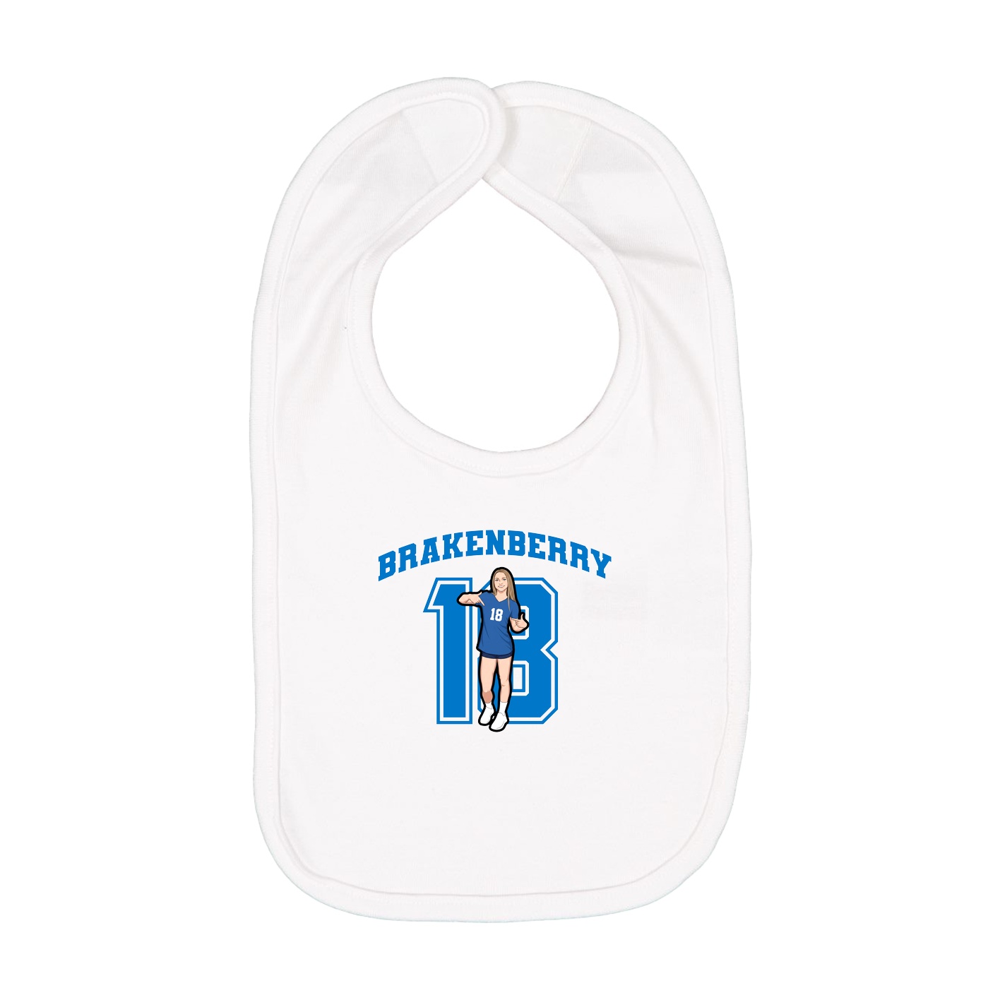 Infant Bib — Number in White