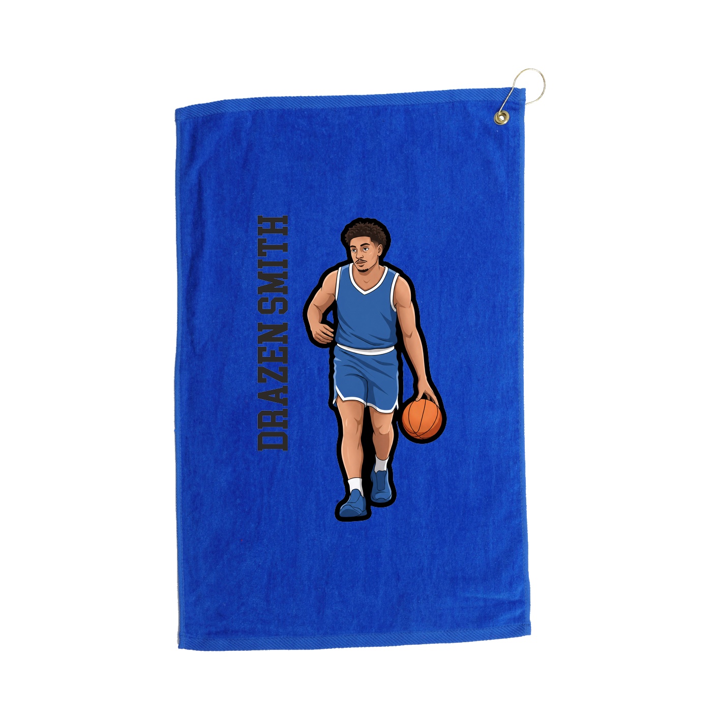 Golf Towel — Name Vertical in Royal