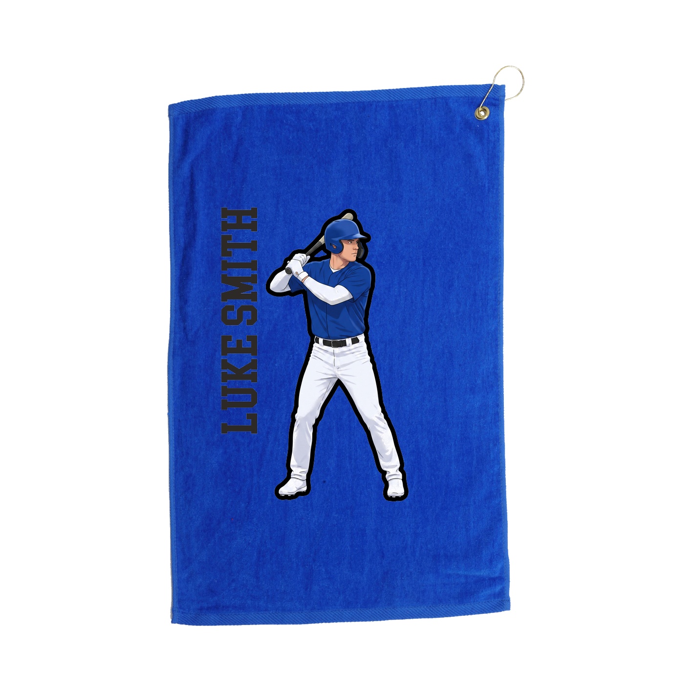 Golf Towel — Name Vertical in Royal