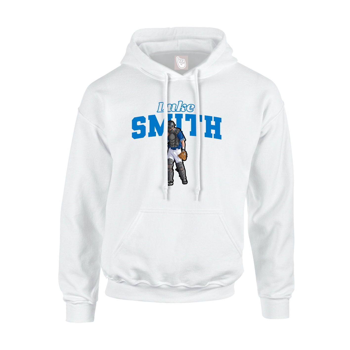 Hoodie — Name Arch in White